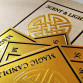 DTF UV Gold Stickers (linear meter) - 3D stickers with gold embellishment