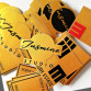 DTF UV Gold Stickers (linear meter) - 3D stickers with gold embellishment