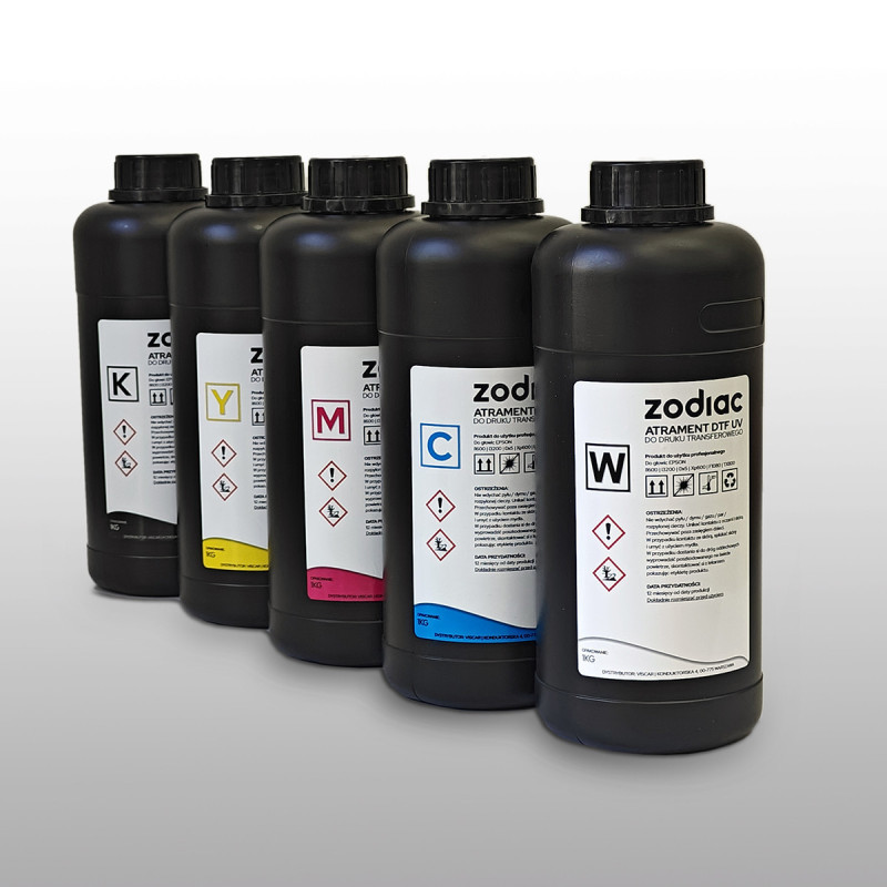 Zodiac | DTF UV Ink 1kg CMYK+W+Varnish