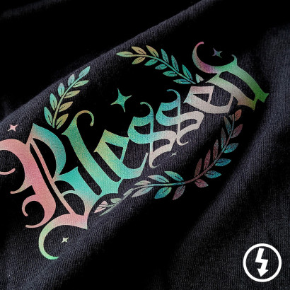 Reflective Holo Black - holographic reflective film | iridescent film
